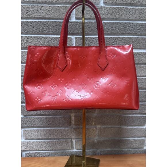 Louis Vuitton Wilshire Monogram Shoulder Bag PM Red Leather - Picture 2 of 7